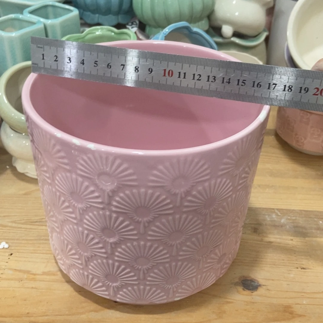 红陶高温陶瓷花盆