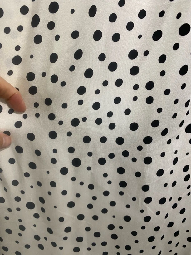醋酸棉布料90号白底黑点尺码全