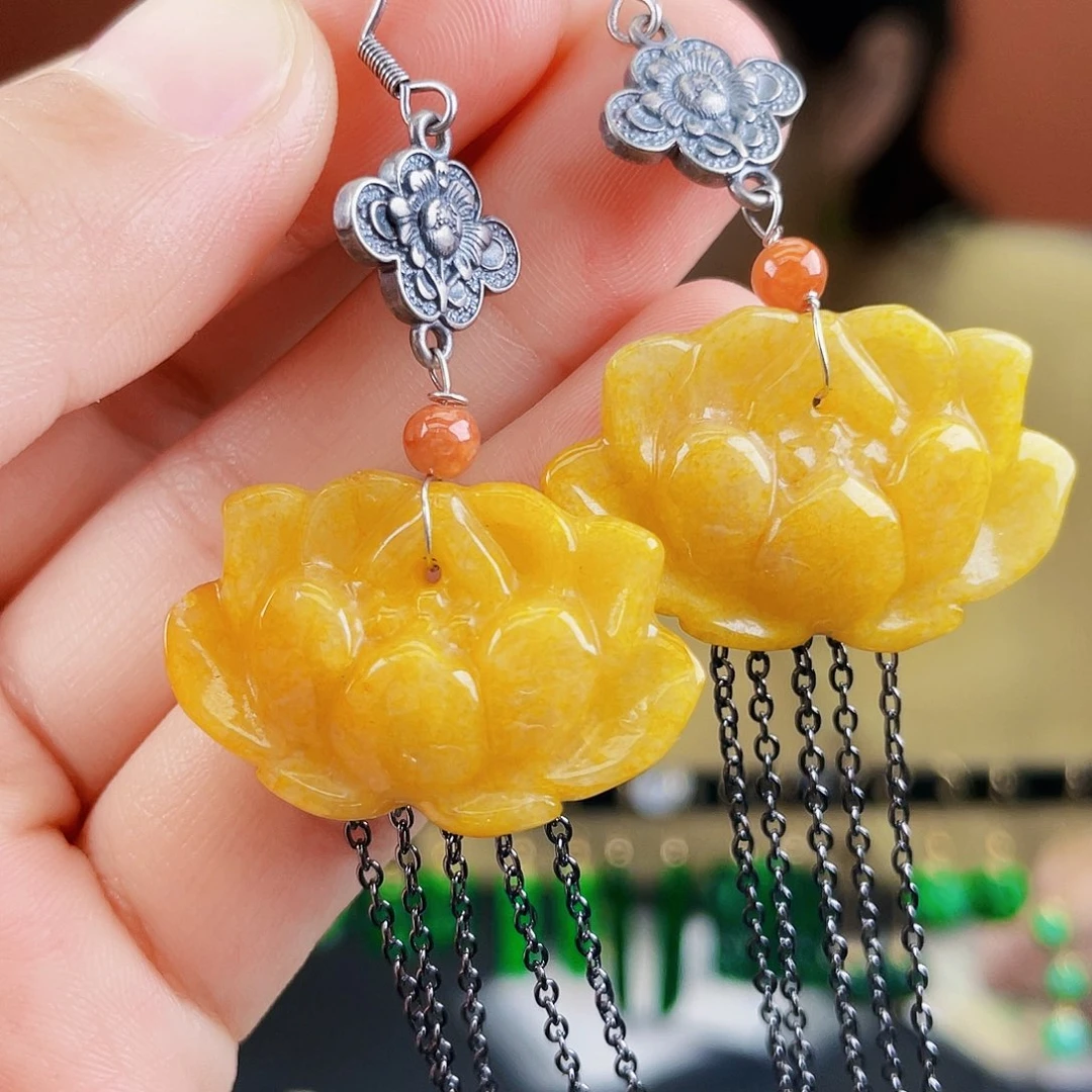 翡翠未镶嵌耳饰饰品