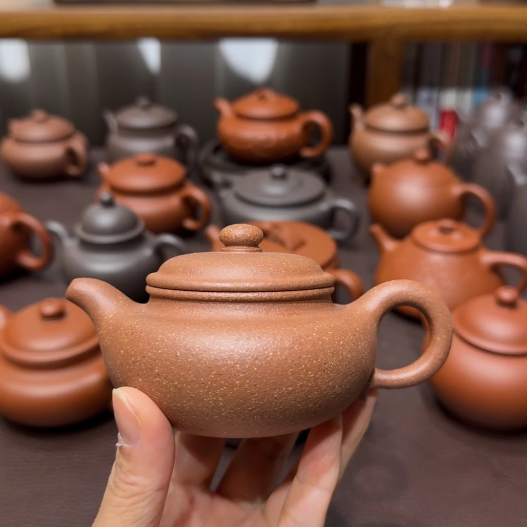 夀***壽紫砂茶壶清降坡仿古150cc微瑕