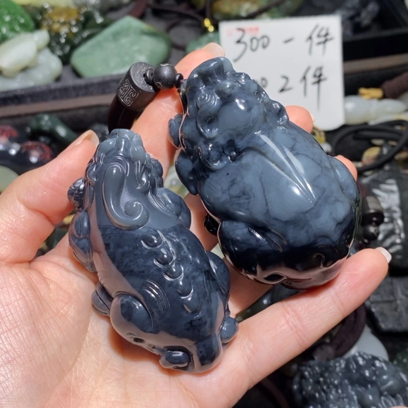 【闪购商品】未镶嵌和田玉把件碧**深