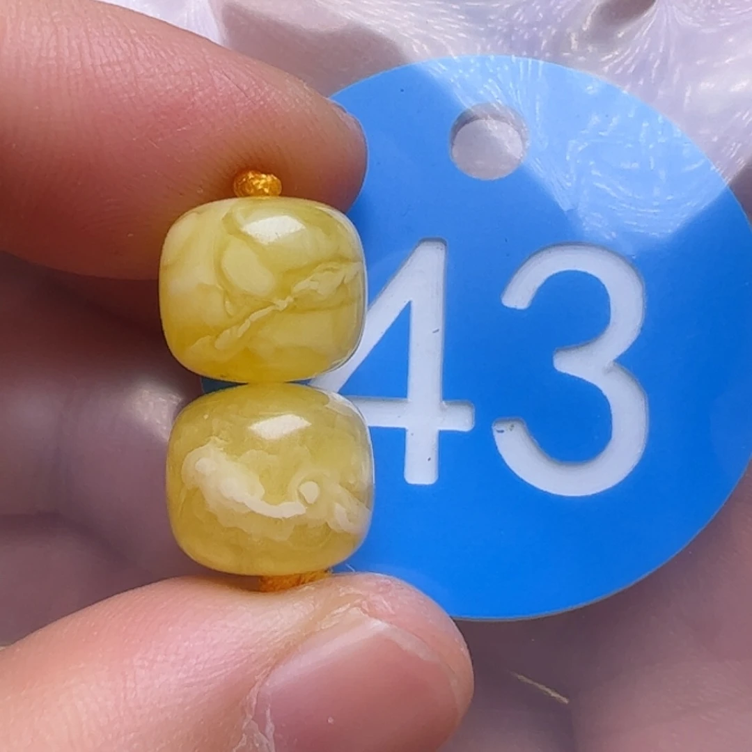 蜜蜡未镶嵌珠宝奇石10.8mm花粉