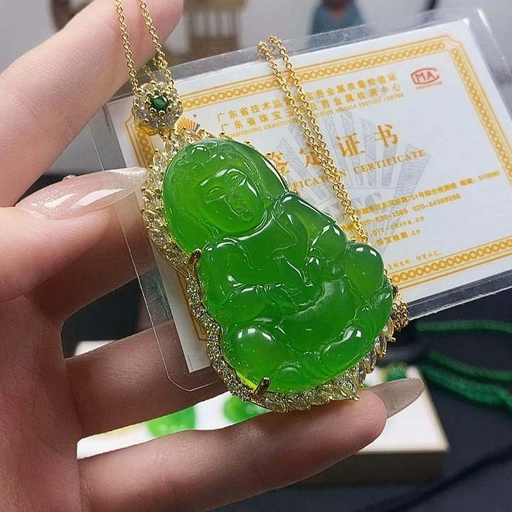 玛瑙/玉髓未镶嵌颈饰观音