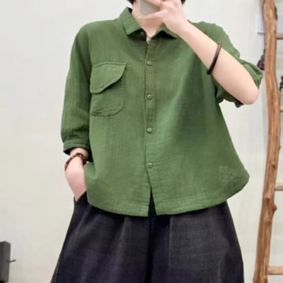 9903夏季新品双纱婴儿棉小立领开衫短袖