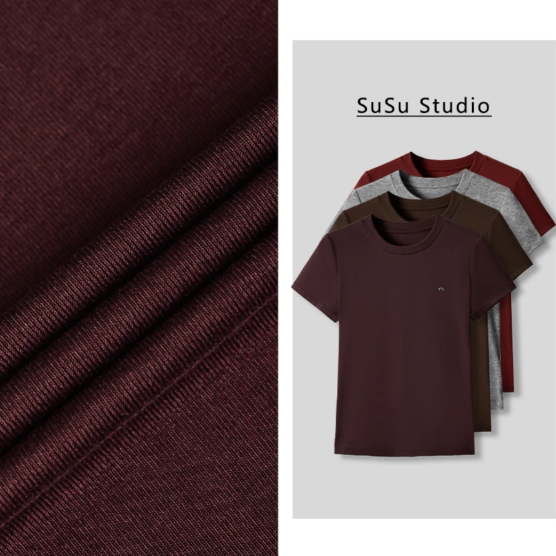 2025新款显瘦面膜t休闲夏季薄款时尚圆领短袖铁扣T恤百搭宽松