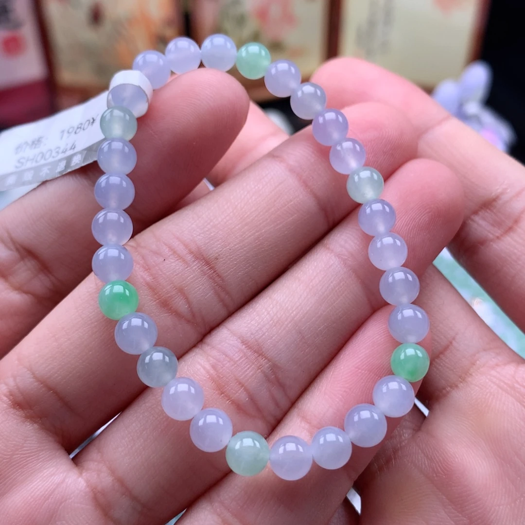 翡翠未镶嵌手链卡5+