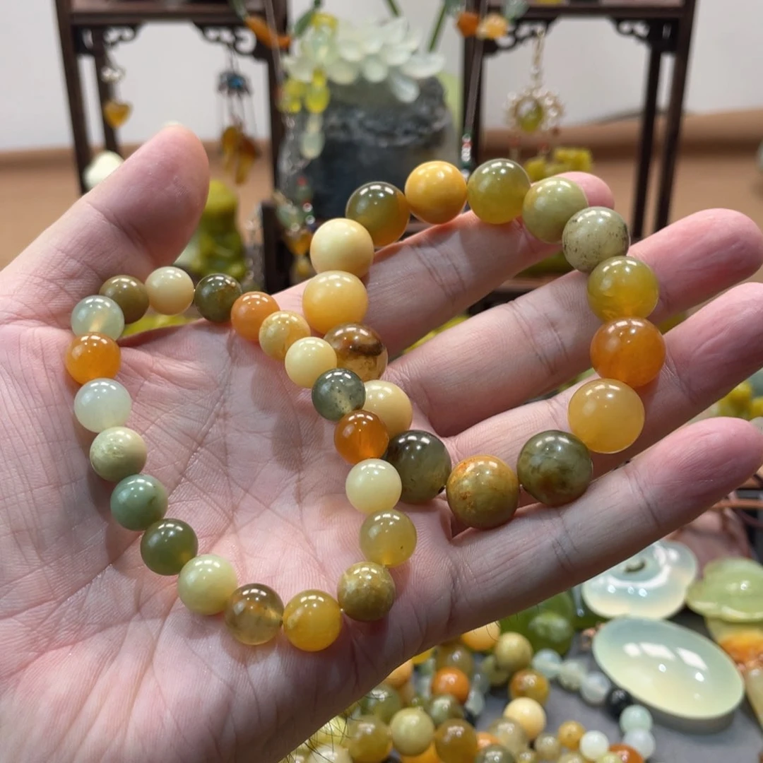 未镶嵌蛇纹石玉手链