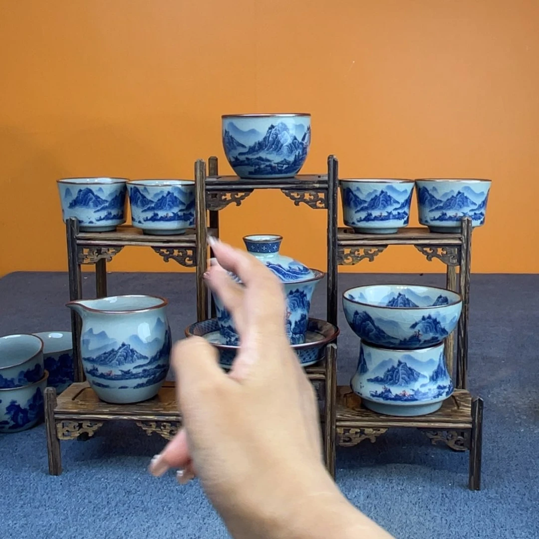 景德镇陶瓷釉下青花八件套