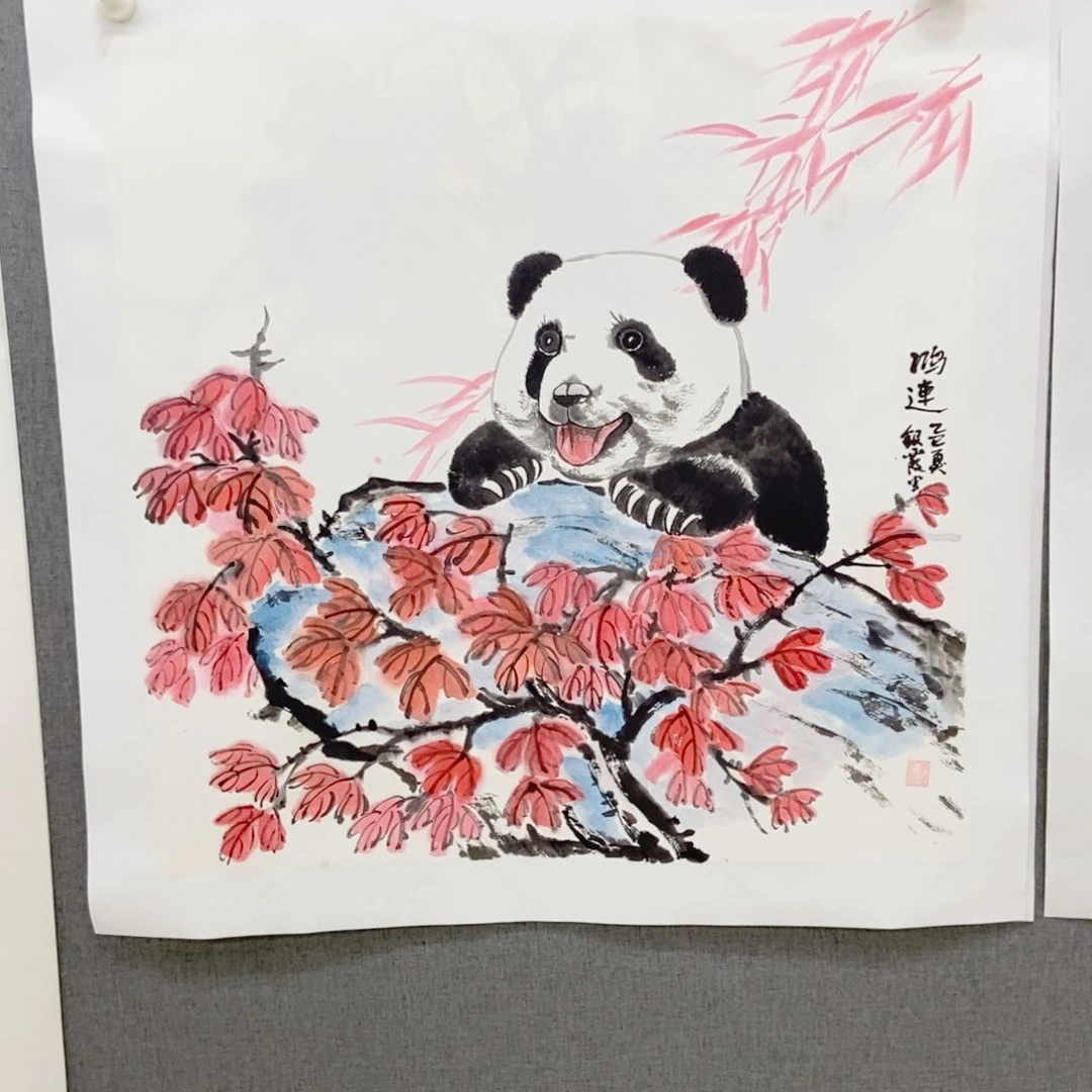 闪***子国画手写手绘国画88