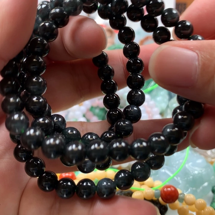 翡翠颈饰未镶嵌保真天然A货翡翠