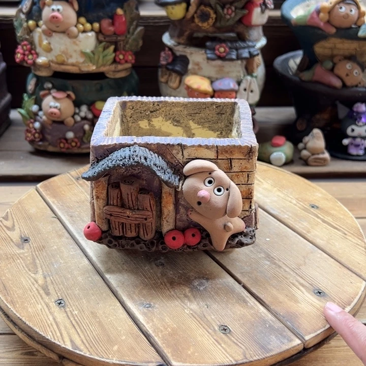 嘻哈多肉花盆百搭