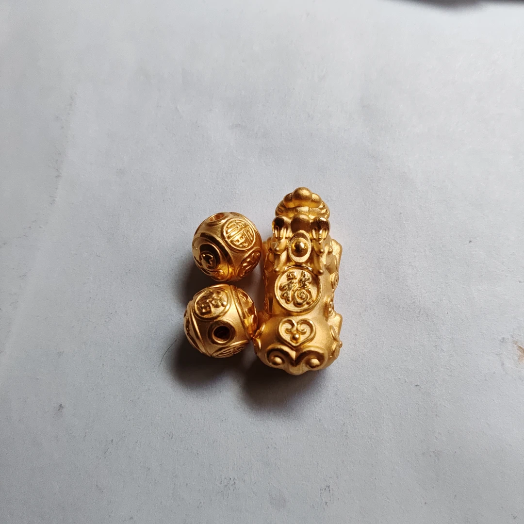 金元宝足金999貔貅珠子首饰