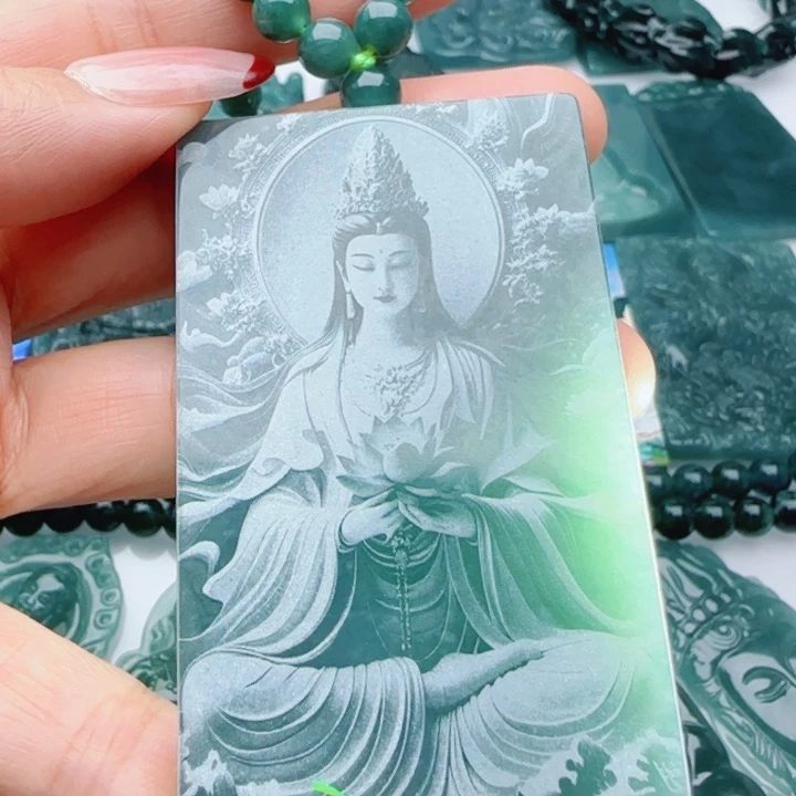 翡翠未镶嵌颈饰多样性发货天然A货翡翠