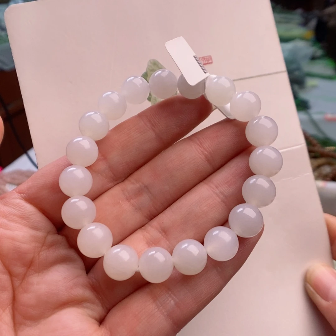 和田玉手链未镶嵌10白月光