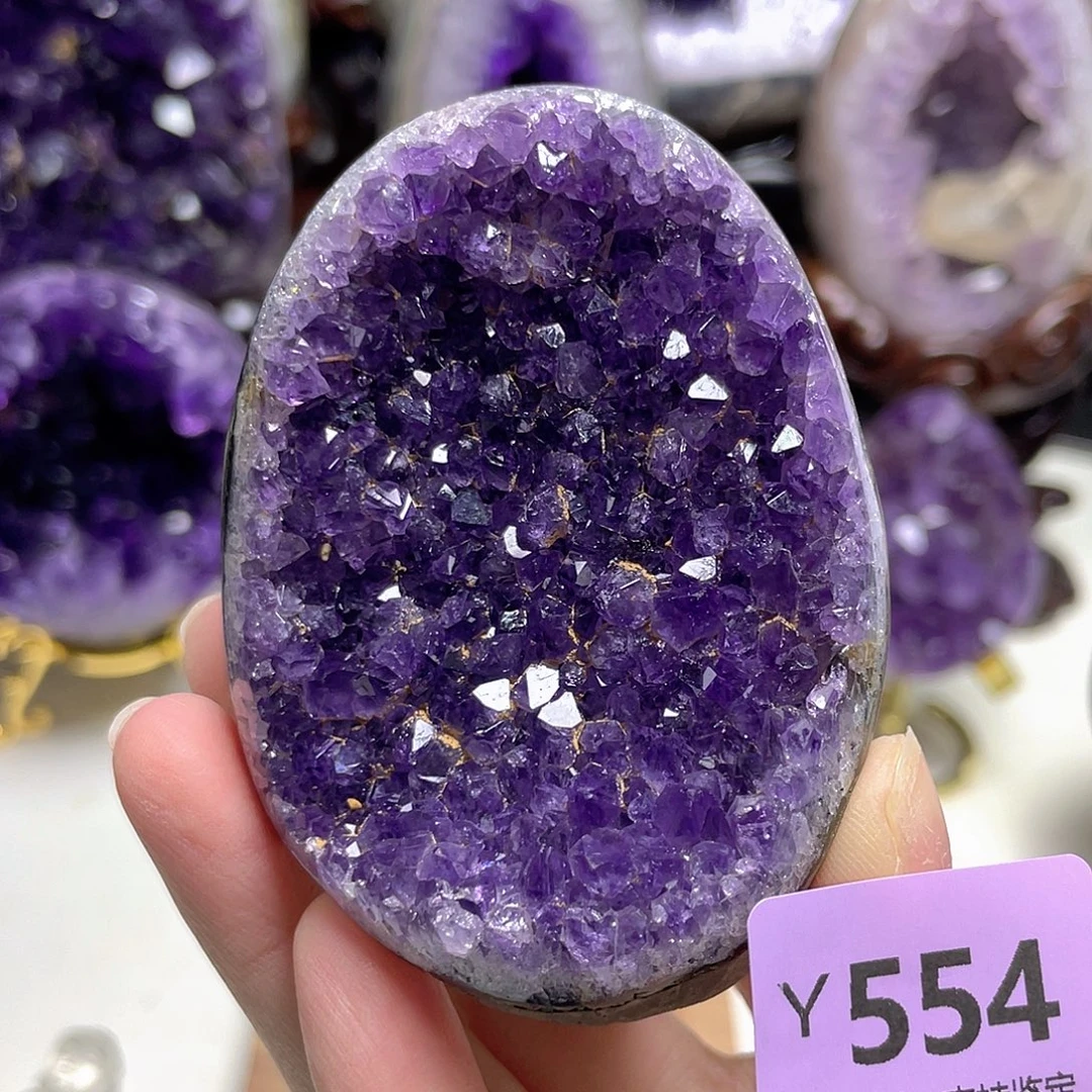 未镶嵌紫晶摆件晶镇紫晶