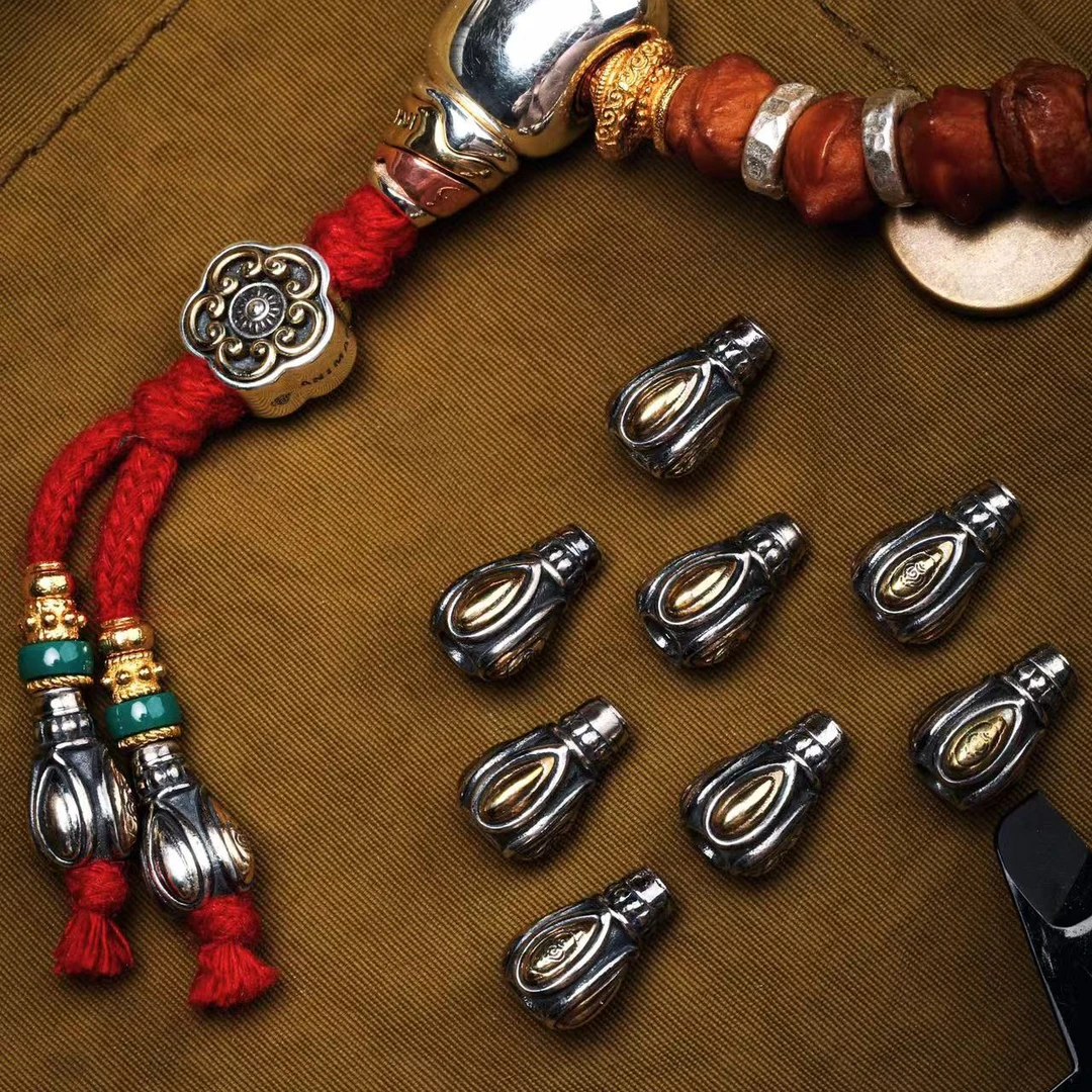 925银银制品 幸会原创银饰——持莲弟子珠