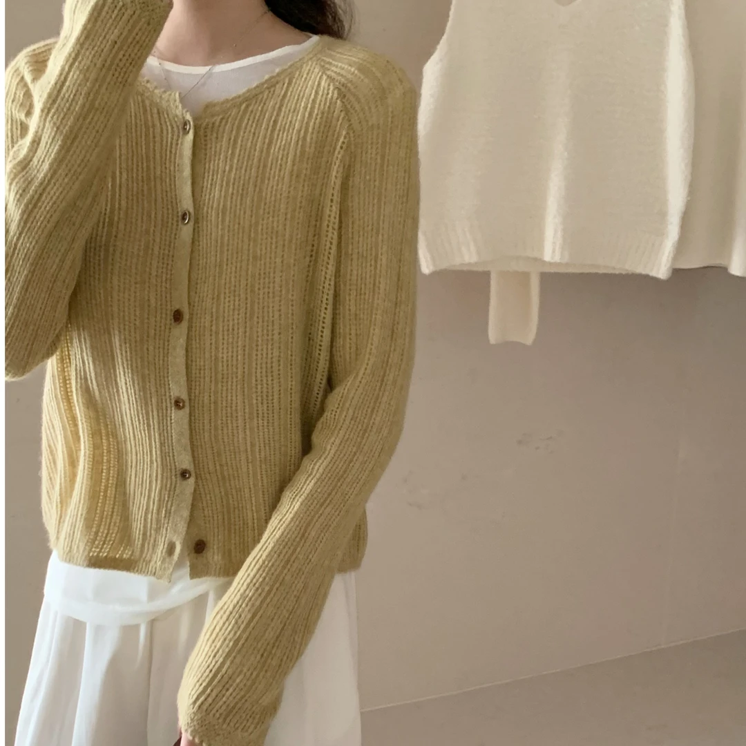 【素简.930152】秋冬新款百搭感藏羊绒休闲慵懒风针织衫（2.15福利）