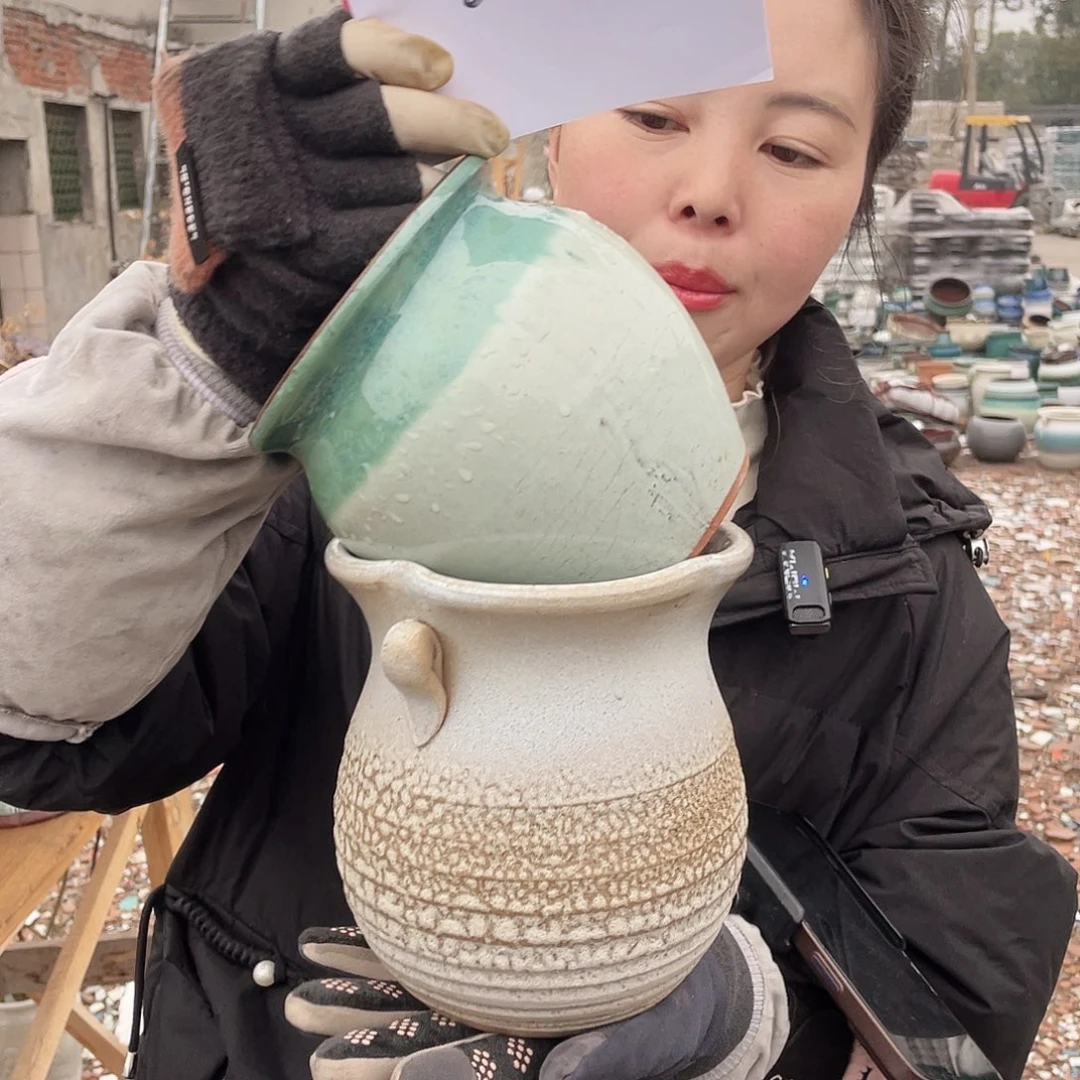 红陶王嫂花盆0215-657