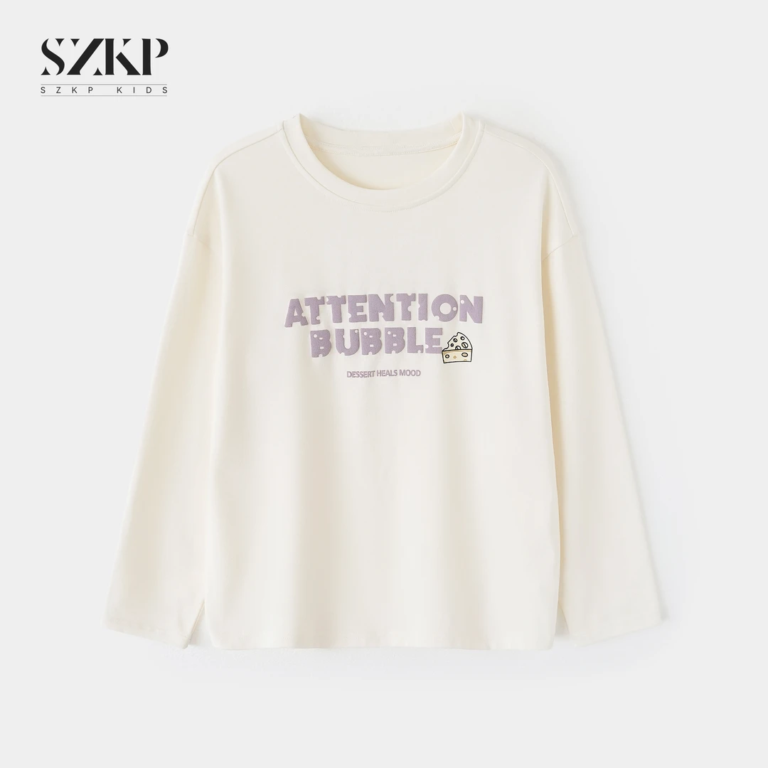 SZKP秋装新款女童装中大童儿童洋气时尚印花长袖t恤BGYQ552562