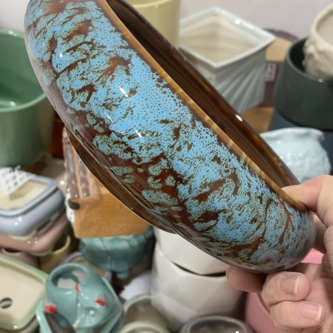 红陶高温陶瓷花盆