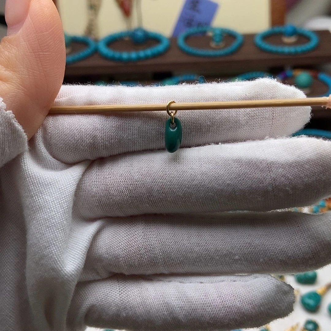 绿松石18K金镶嵌绿松石配饰h