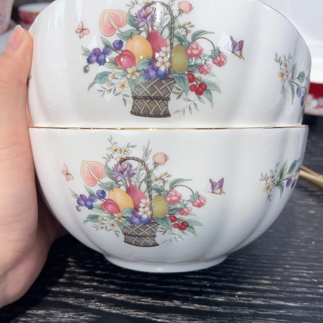 骨瓷两个面碗————————-