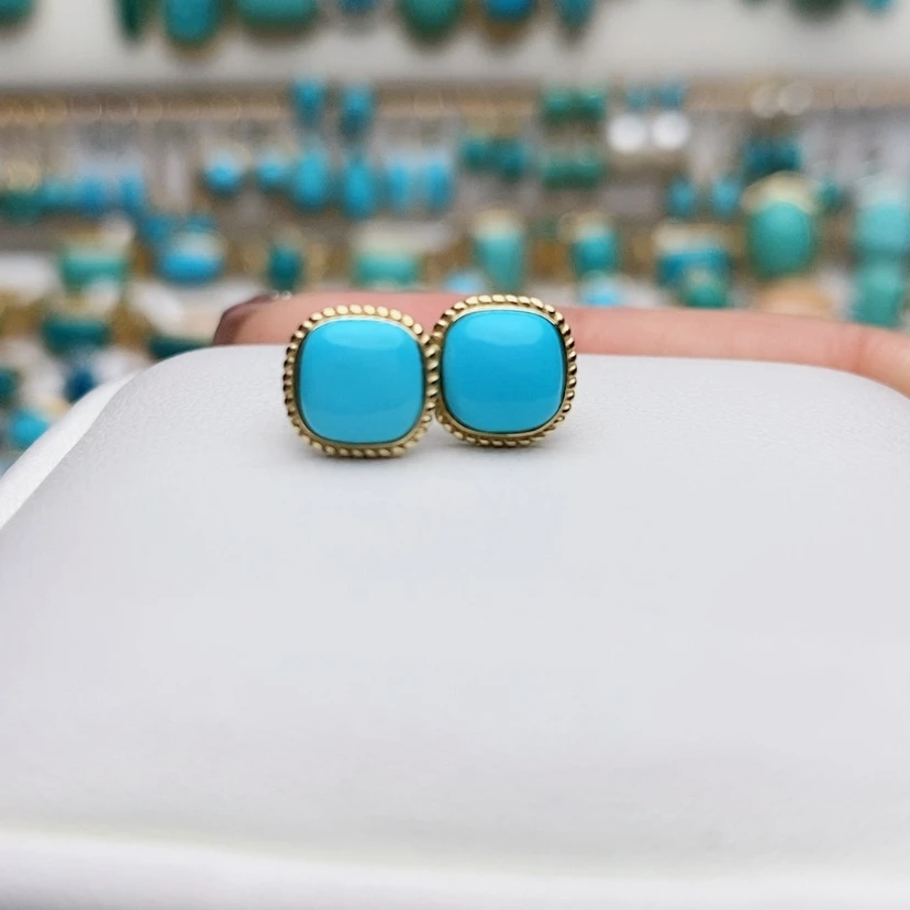 【闪购商品】绿松石珠宝半成品银S925镶嵌