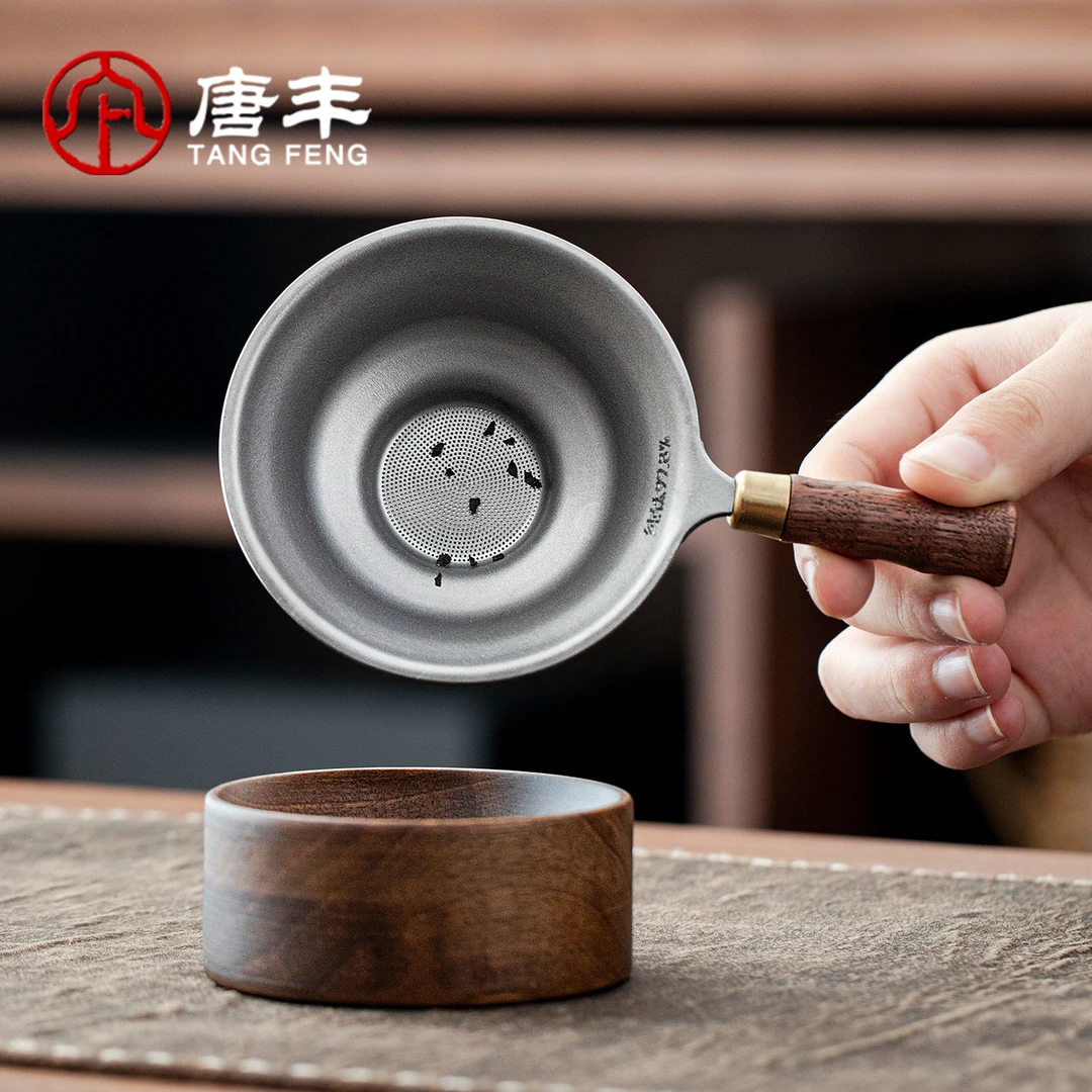 唐丰高端纯钛茶滤家用一体式茶漏泡茶专用滤茶器单独超细密过滤网