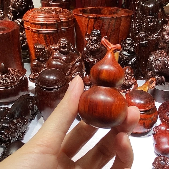 昌***哥小叶紫檀印度小叶紫檀葫芦手把件工艺品