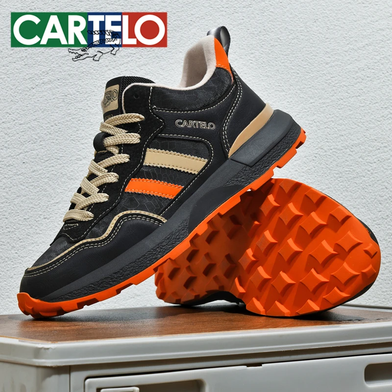 CARTELO/卡帝乐鳄鱼冬季休闲鞋男士时尚轻便软底防滑中年耐穿鞋子