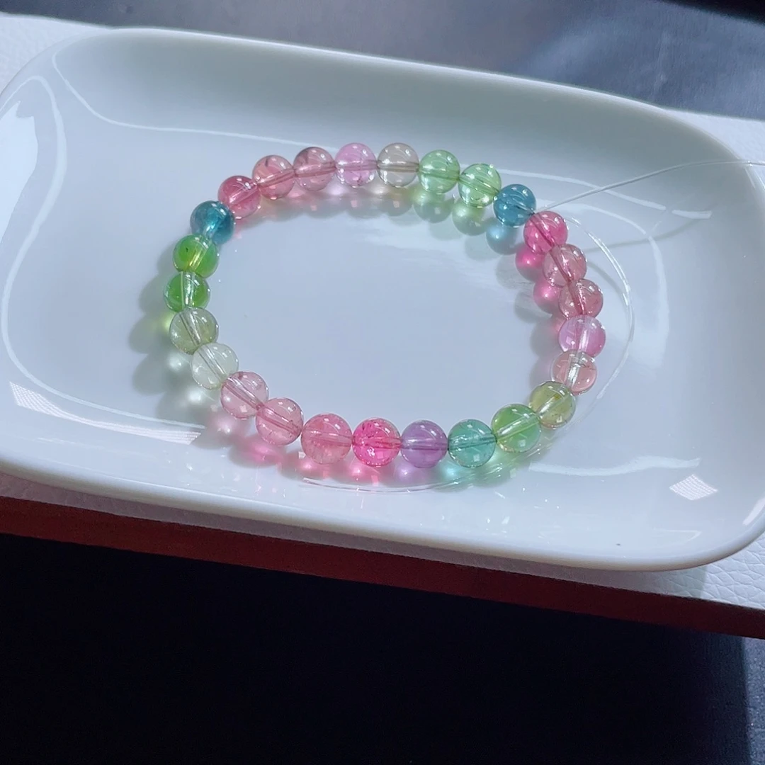 碧玺未镶嵌手链7mm左右