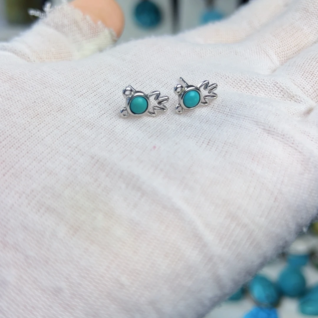 银S925镶嵌绿松石珠宝奇石