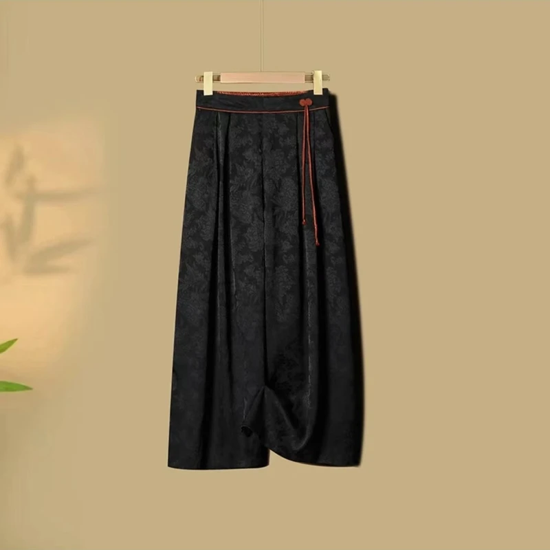 6032春夏国风裙裤新中式复古宽松阔腿裤