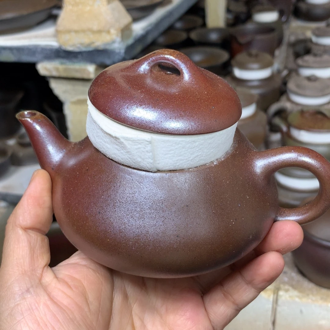 茶壶紫砂纯自然柴烧