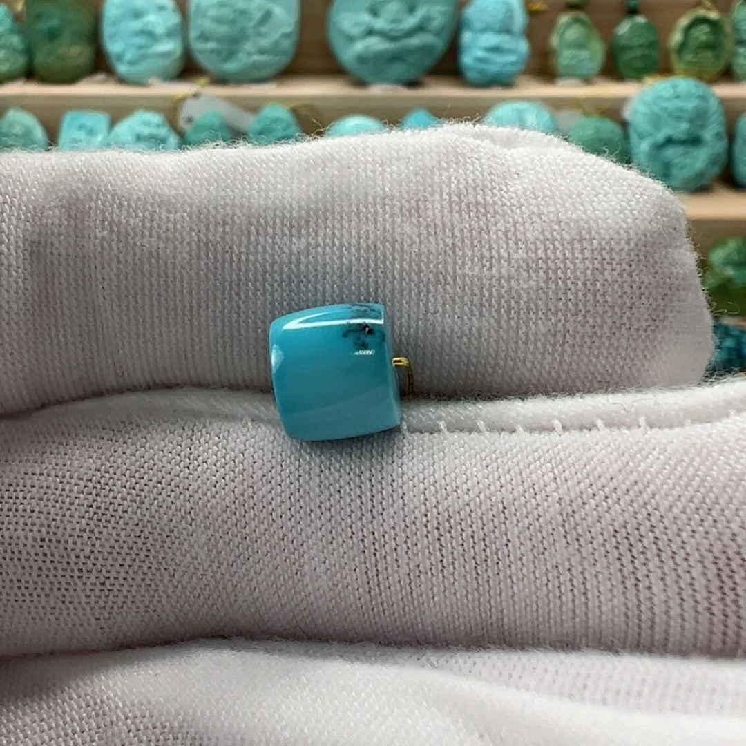 未镶嵌绿松石直切珠8x7mm