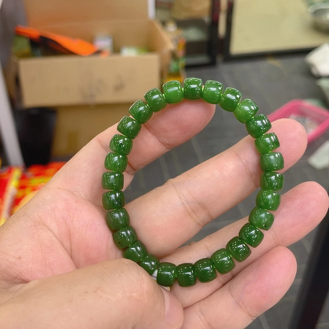 手链未镶嵌和田玉（碧玉）