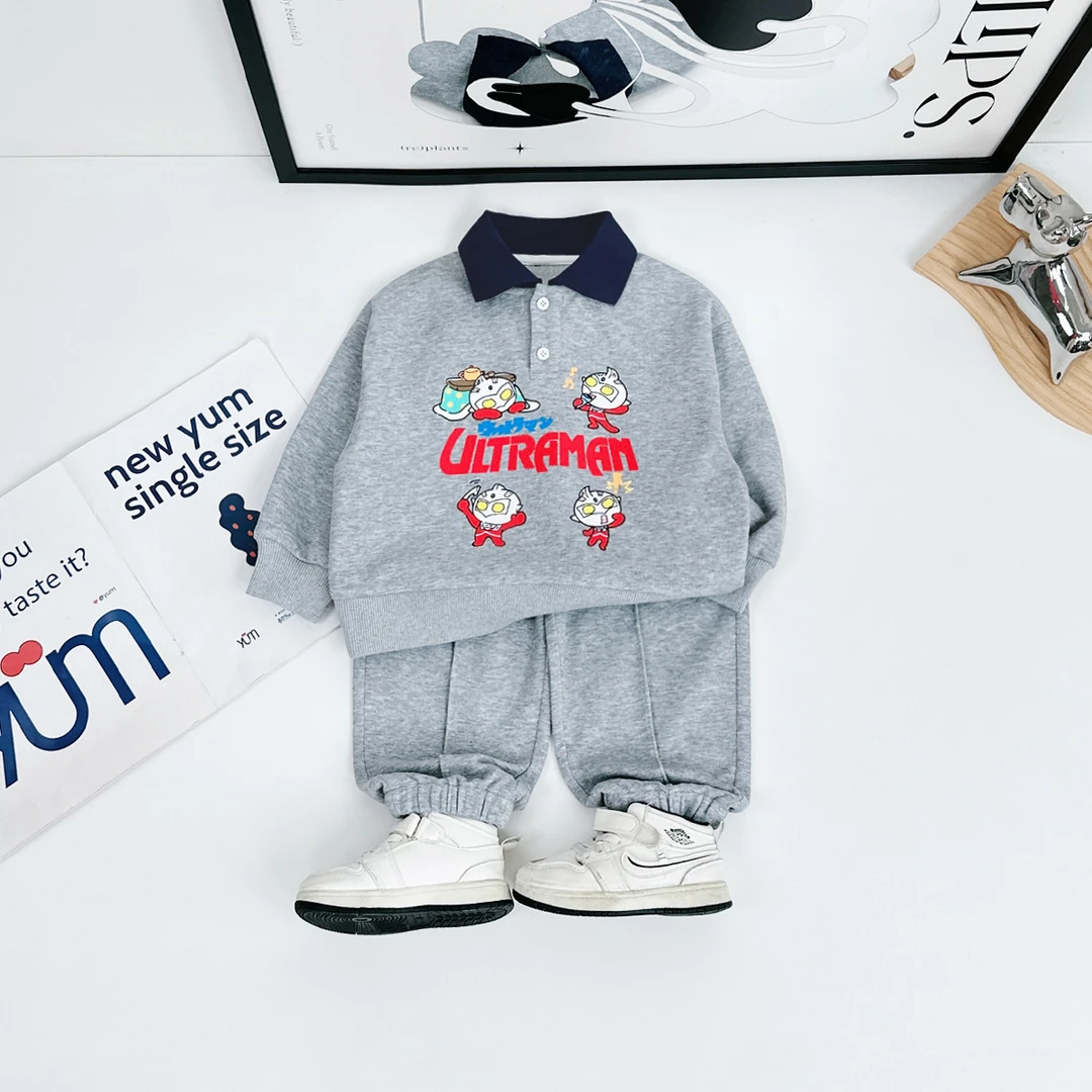 男童套装2025款春秋季两件套潮 WG28135 悠悠童话联名经典奥特曼