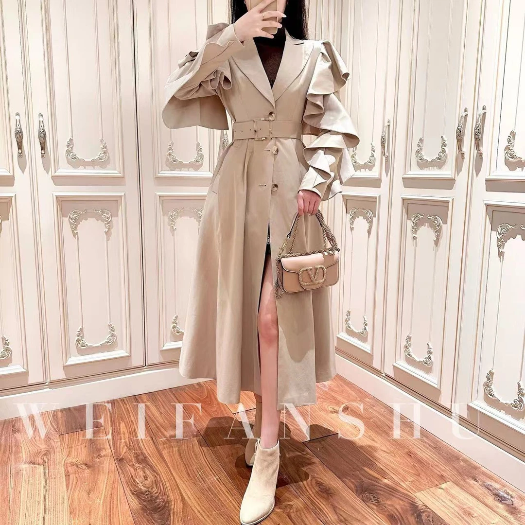 WEIFANSHU/魏凡舒千面御姐风衣外套气质宽松过膝长款外套高档女装