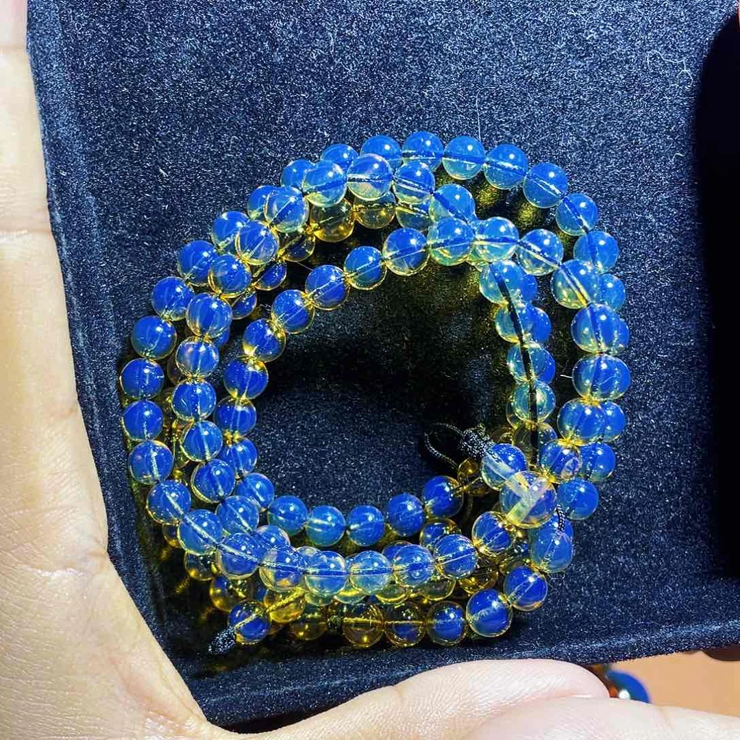 蓝珀裸石未镶嵌5加108