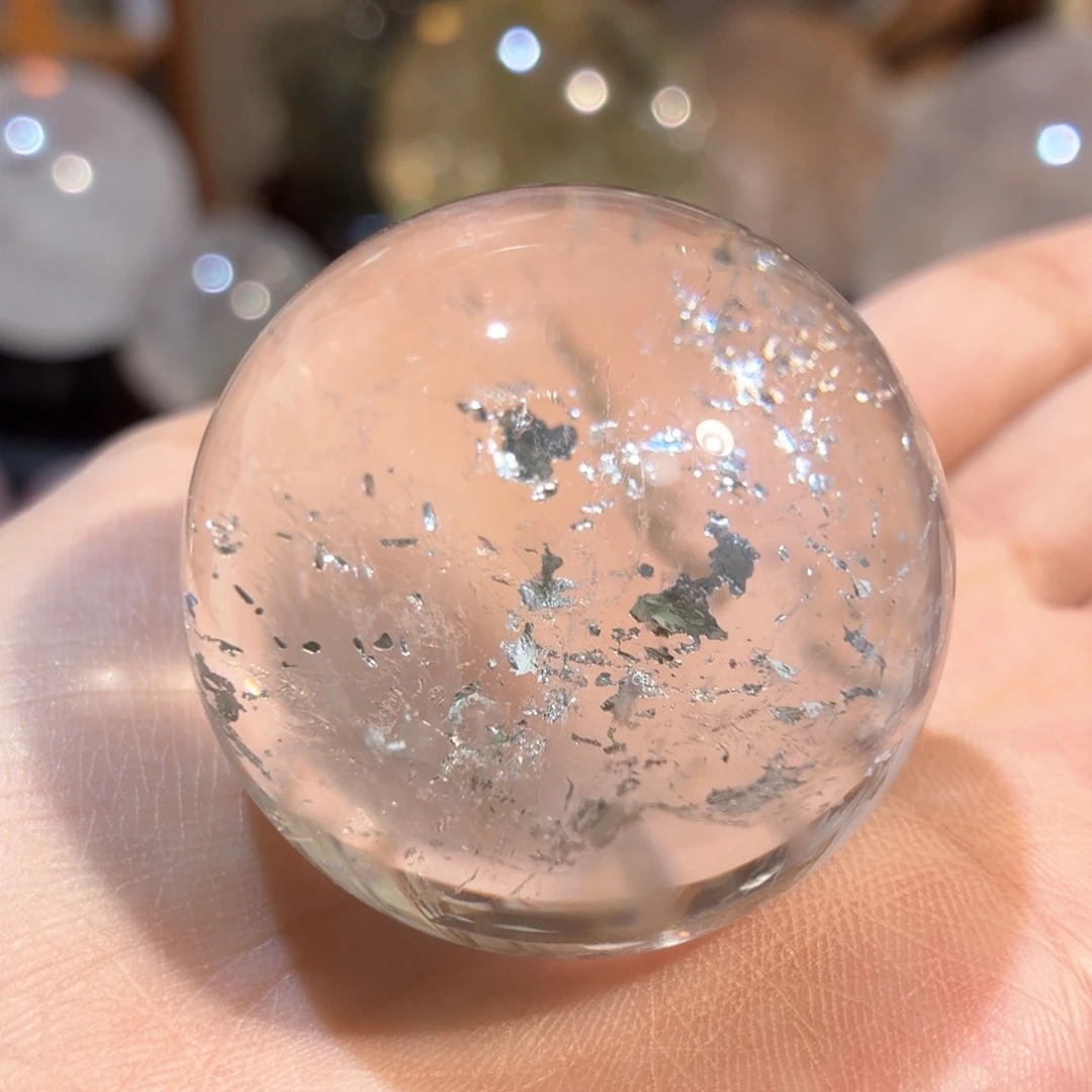 未镶嵌珠宝半成品水晶水胆露41.9mm