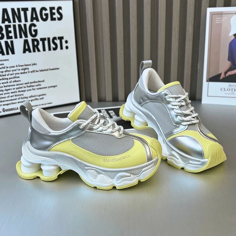 2025-52厚底老爹鞋女款2025新款夏季增高透气运动鞋轻便休闲鞋