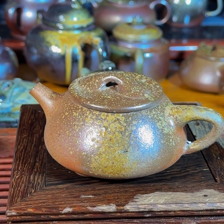茶壶紫砂以一紫砂柴烧壶裸烧