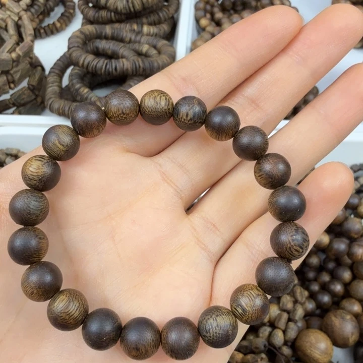 沉香手串张勺子圆珠卡九单九九分节油