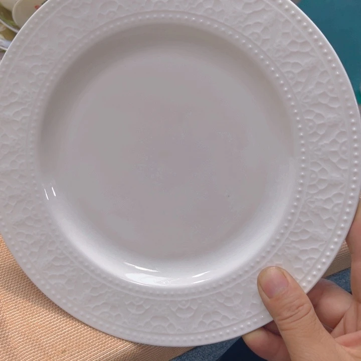 瓷片敦煌八寸浅盘四个微瑕