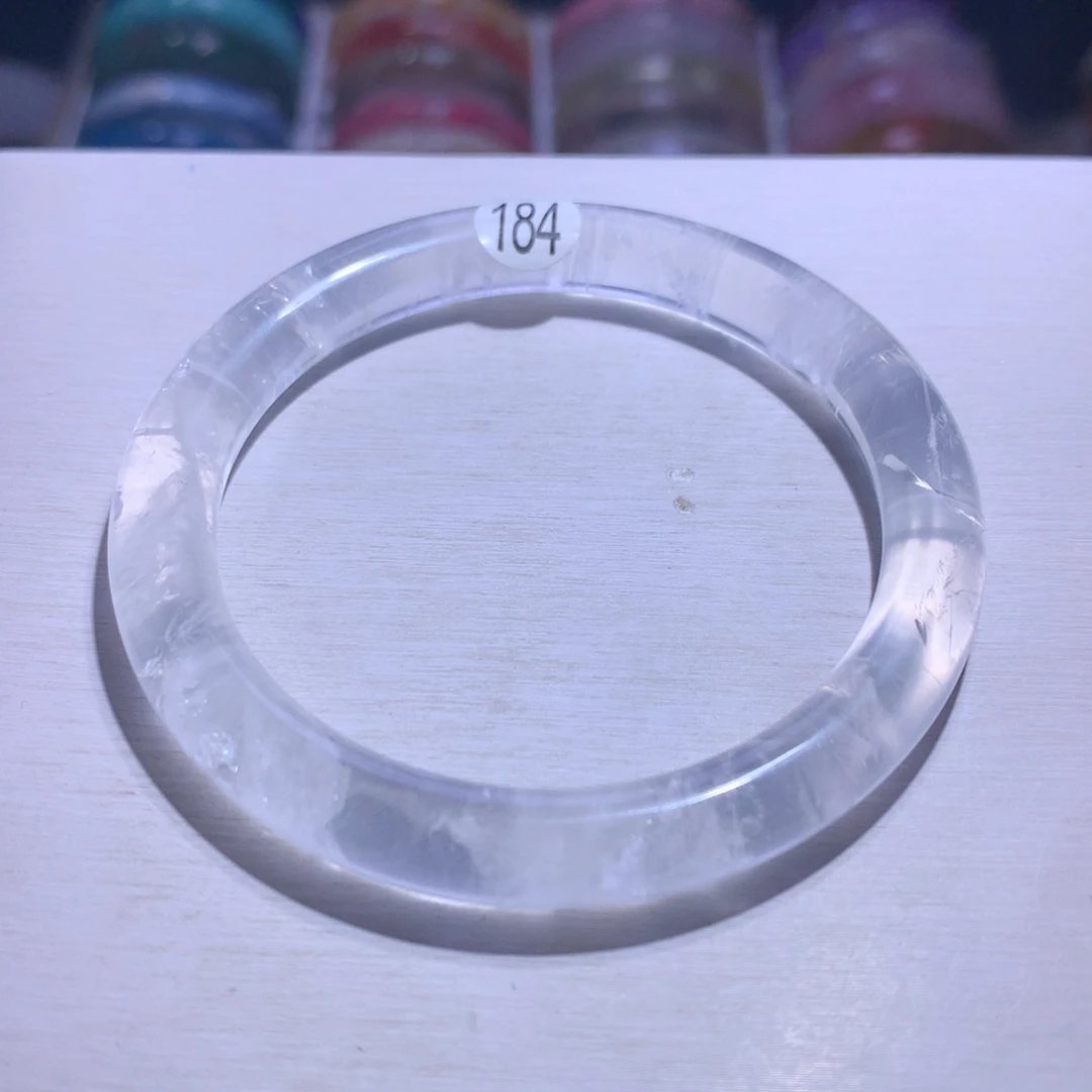 银S925镶嵌手镯水晶白幽灵55.8圈184