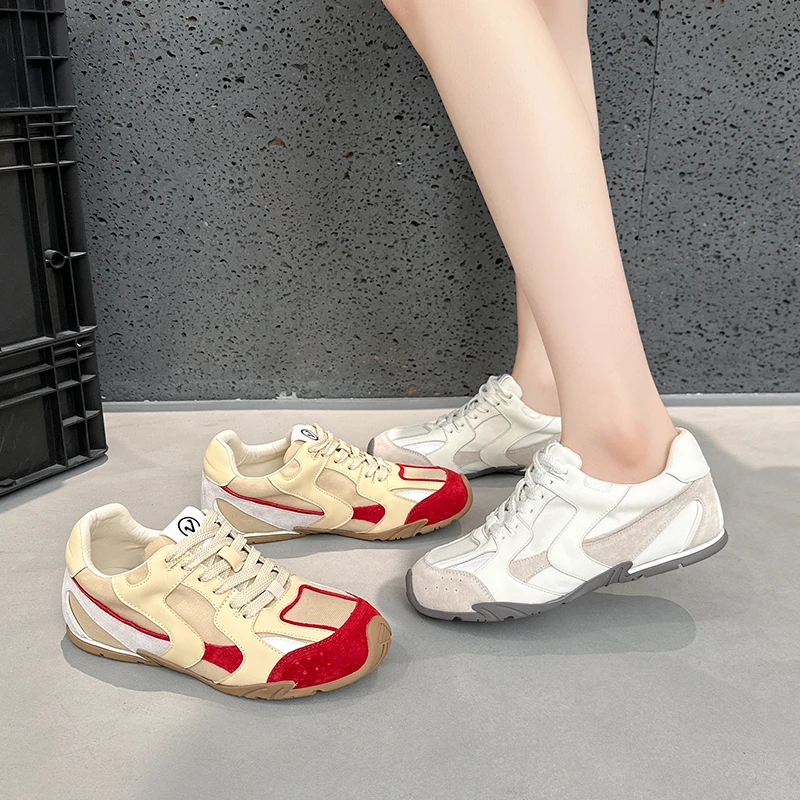 德训鞋女2025年夏季新款网面透气时尚休闲百搭运动轻便软底阿甘鞋