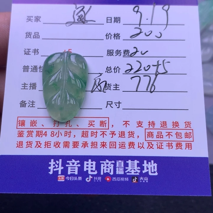 颈饰未镶嵌翡翠逐*燕