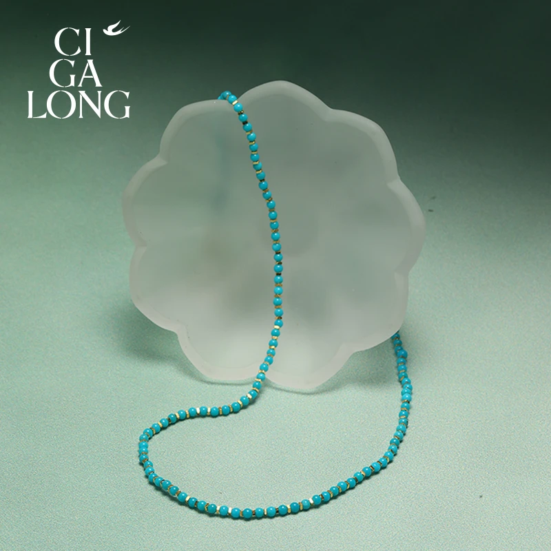 CIGALONG远山黛绿松石项链