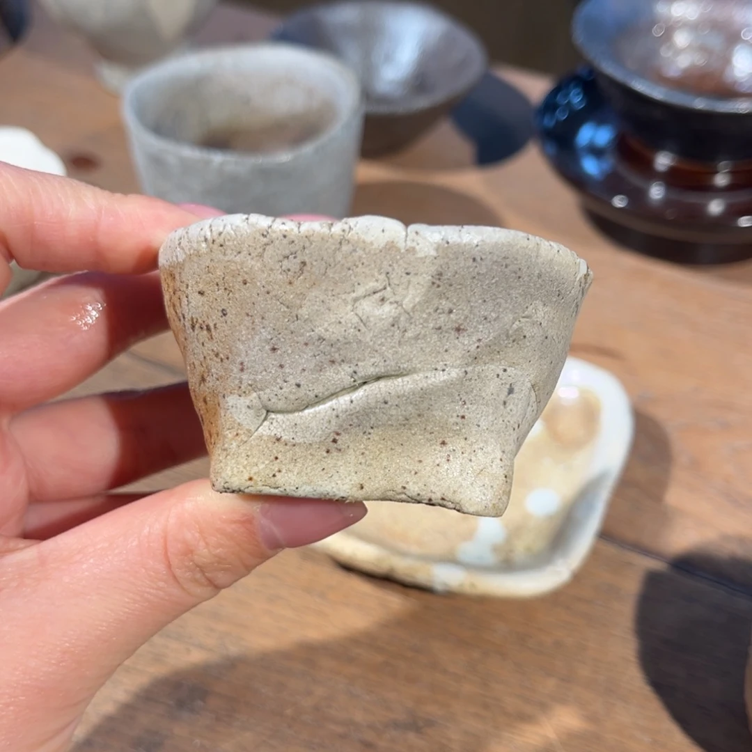 茶盏李*宣28烧手捏柴烧白杯
