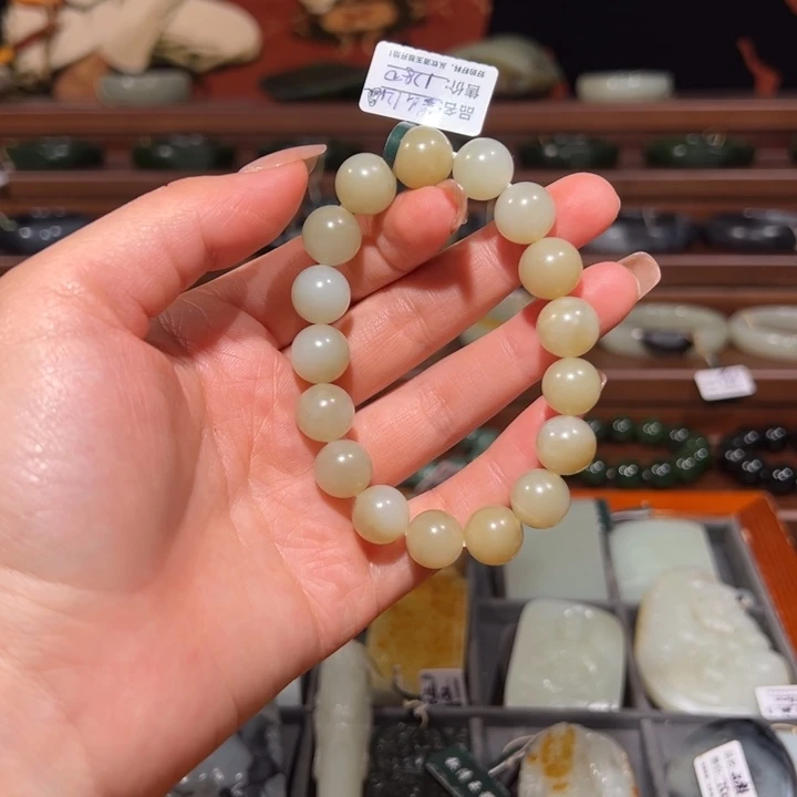 和田玉未镶嵌手串黑山料手串